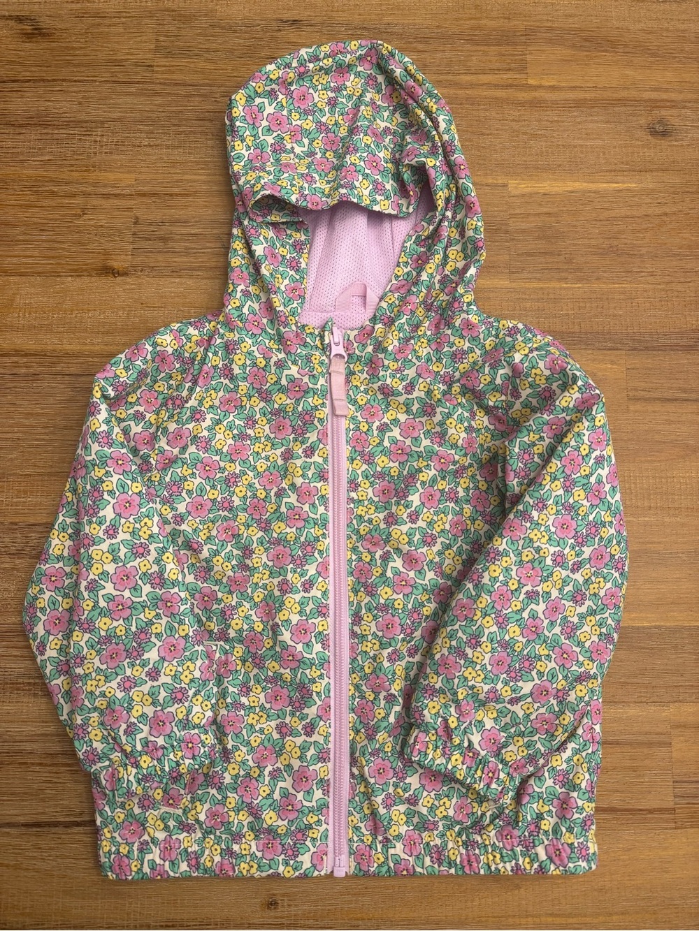 Cat & Jack Pink Floral Hooded Raincoat